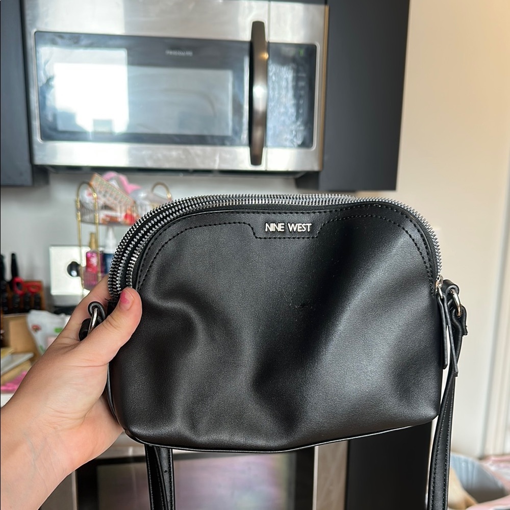 Nine West Black Belt Bag Sleek Minimalist Design